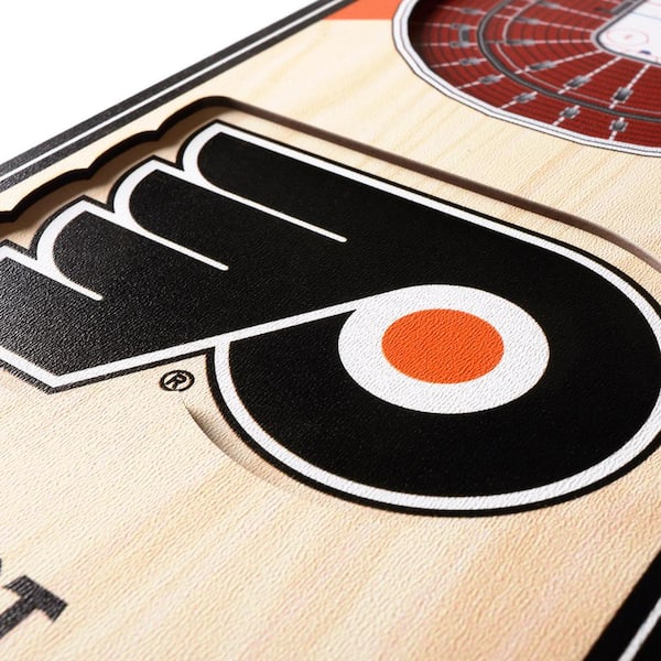 YouTheFan NHL Philadelphia Flyers Wooden 8 x 32 3D Stadium Banner