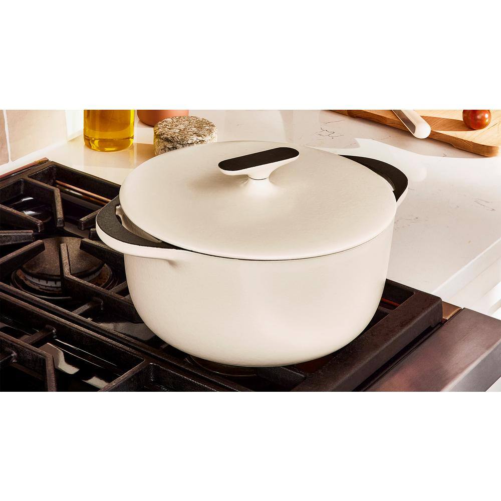 Light Mist Enameled Cast Iron Dutch Oven with Lid