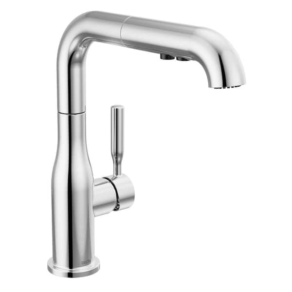 Delta Almari Single Handle Pull Out Sprayer Kitchen Faucet Deckplate Included in Chrome