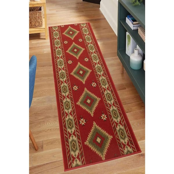 Southwestern Red 36 in. W x 84 in. L Stair Runner 21 sq. ft.