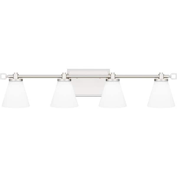Quoizel Daniels 29 in. 4-Light Polished Nickel LED Vanity Light