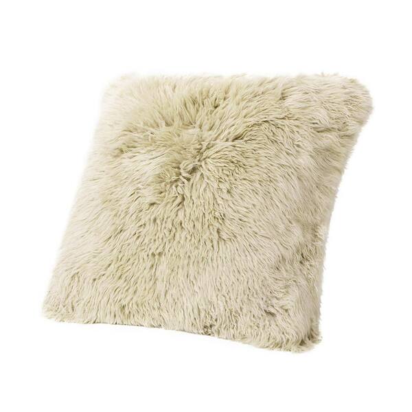 Contemporary Square Black New Zealand Sheepskin Accent Pillow Contemporary Square Black New Zealand Sheepskin Accent Pillow