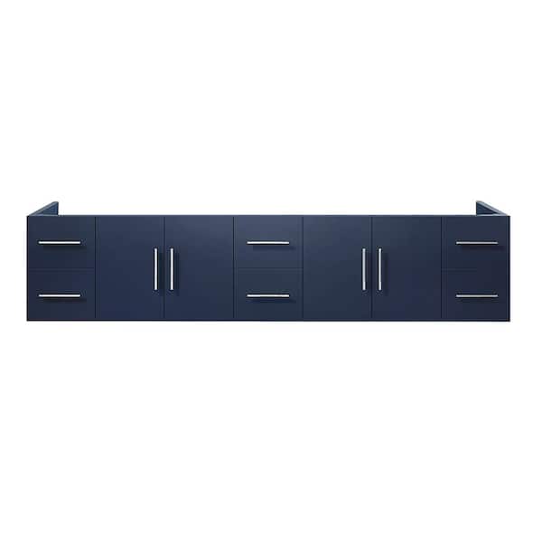 Geneva 84 in. W x 22 in. D Navy Blue Double Bath Vanity without Top