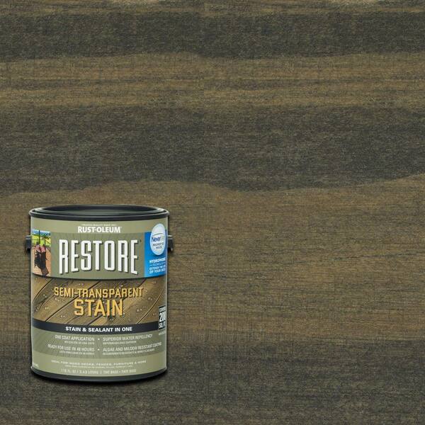 Rust-Oleum Restore 1 gal. Black Semi-Transparent Stain with NeverWet