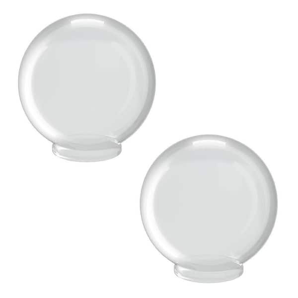8 in. Smooth Acrylic White Globe with 3.91 in. Fitter Neck (2-Pack) - Fixture Not Included