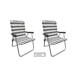 Black/White New Classic Folding Camp/Lawn Chair (2-Pack)