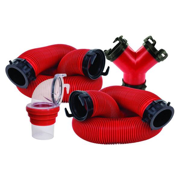Valterra 10 ft. EZ Coupler Dual Tank Sewer Hose Kit
