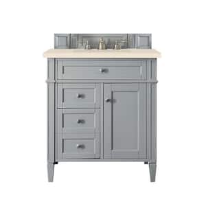 Brittany 30 in. W x 23.5 in. D x 34.0 in. H Bath Vanity in Urban Gray with Eternal Marfil Top