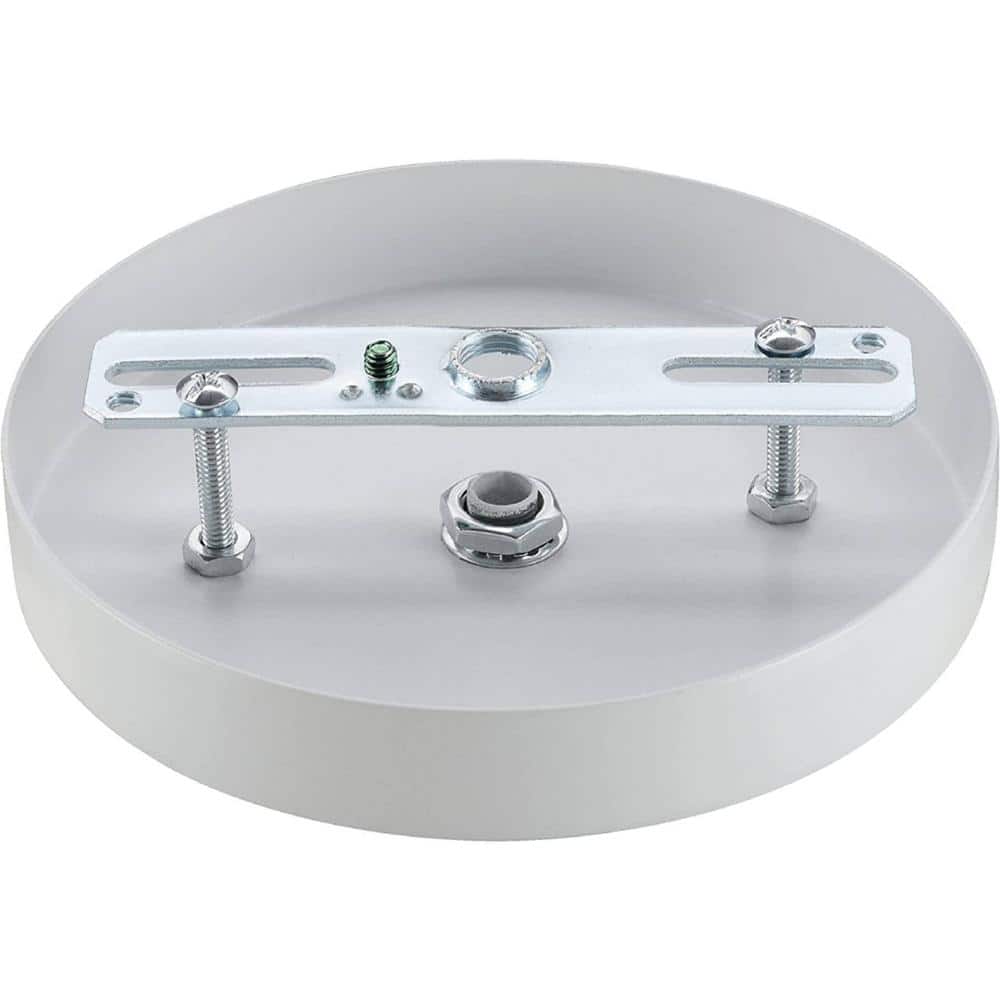Matte White Brushed Nickel Chandelier Fixture Canopy Kit