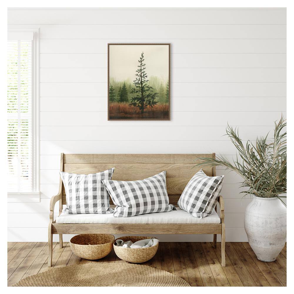 Grace Popp Young Evergreen II Bronze Framed Canvas Print