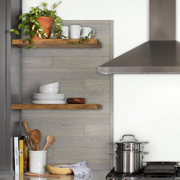 Magnolia Home by Joanna Gaines 1/4 in. x 2 in. x 4 ft. Slate Grey HDF White Oak Overlap Edge Trim (96 in./Pack)