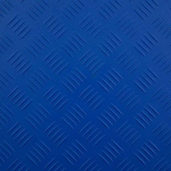 FLOORINGINC Nitro Diamond Fle x PVC Garage Floor Tiles, Shelby Blue, 20.5 in. x 20.5 in., 177 in. Thick, 8-Pack, 23.35 sq. ft.