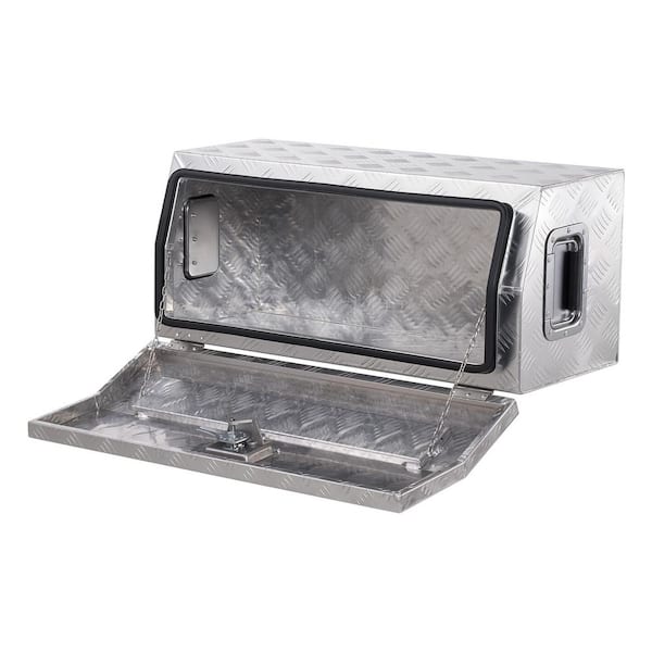 Heavy Duty Aluminum Truck Bed Tool Box, 30 in. Silver Aluminum Top Mount Truck Tool Box-Heavy Duty with Plated Feature