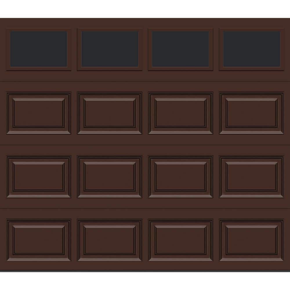Classic Steel Short Panel 9 ft. x 7 ft. Insulated 12.9 R-Value Chocolate Garage Door with windows price history on PriceWatchPro