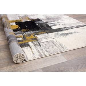 Nevada Gold 2 ft. 7 in. x 4 ft. Modern Contemporary Abstract Indoor Area Rug