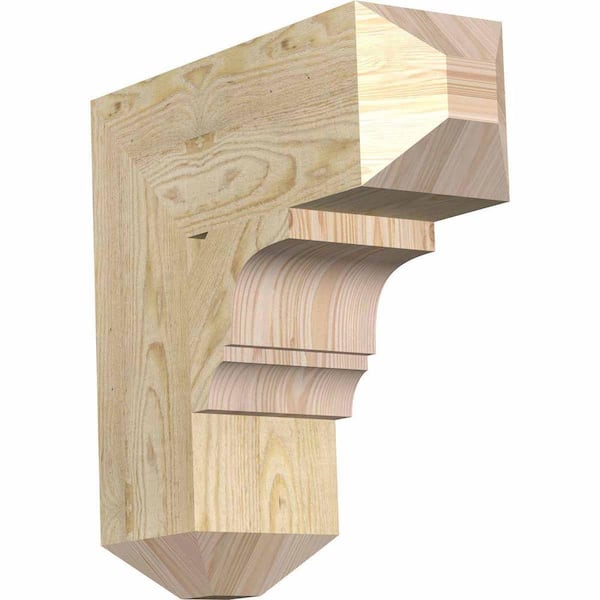 Ekena Millwork 6 in. x 18 in. x 18 in. Douglas Fir Balboa Craftsman Rough Sawn Bracket