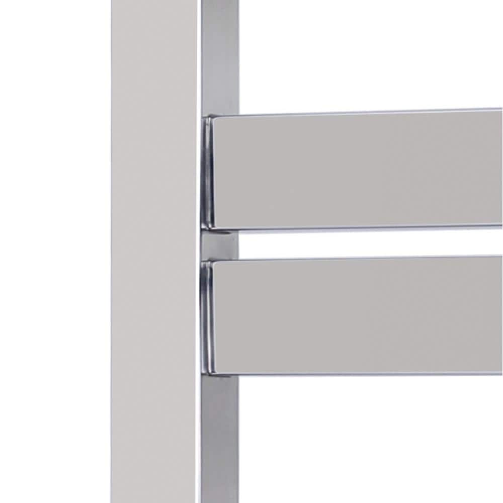 Polished Stainless Steel Wall-Mounted 12-Bar Towel Warmer