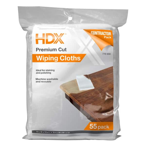 HDX 10 in. W x 15 in. L Polycotton Paint and Staining Cloth (55-Count)