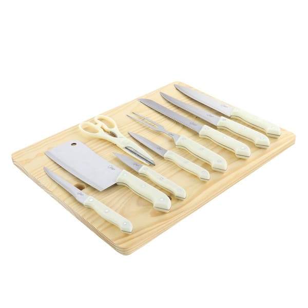 Gibson Home Wildcraft 10- Piece Stainless Steel Knife Set with