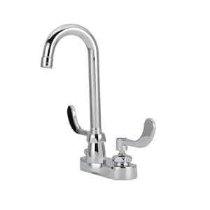 4 in. Centerset 2-Handle Blade Bathroom Faucet in Chrome