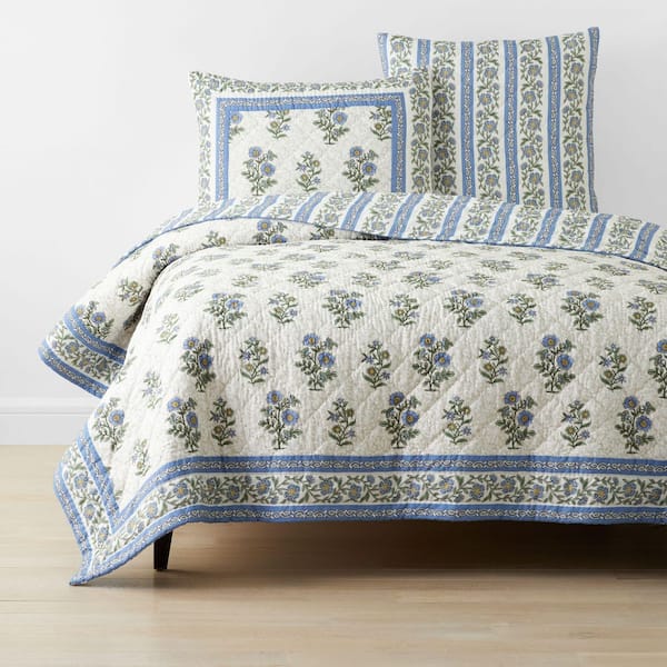 The Company Store Company Cotton India Garden White Multi Cotton King Quilt