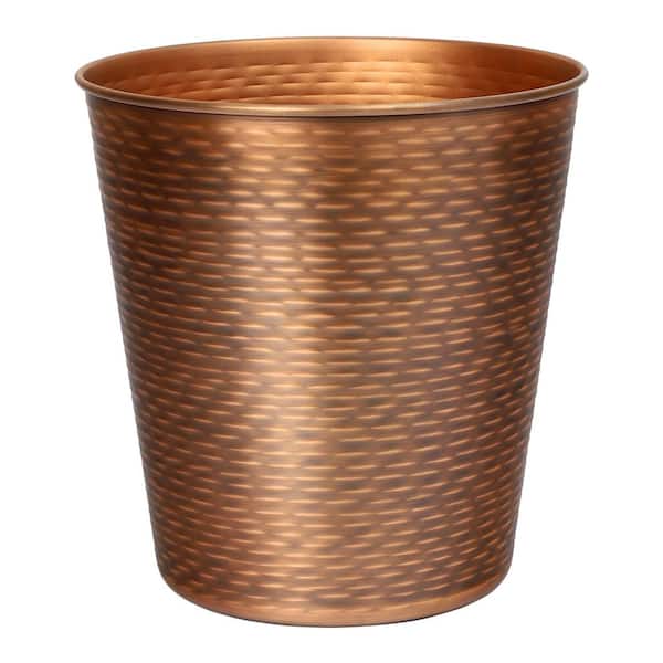 Remi Modern Classic Textured Steel 2 Gal. Wastebasket, Antique Copper