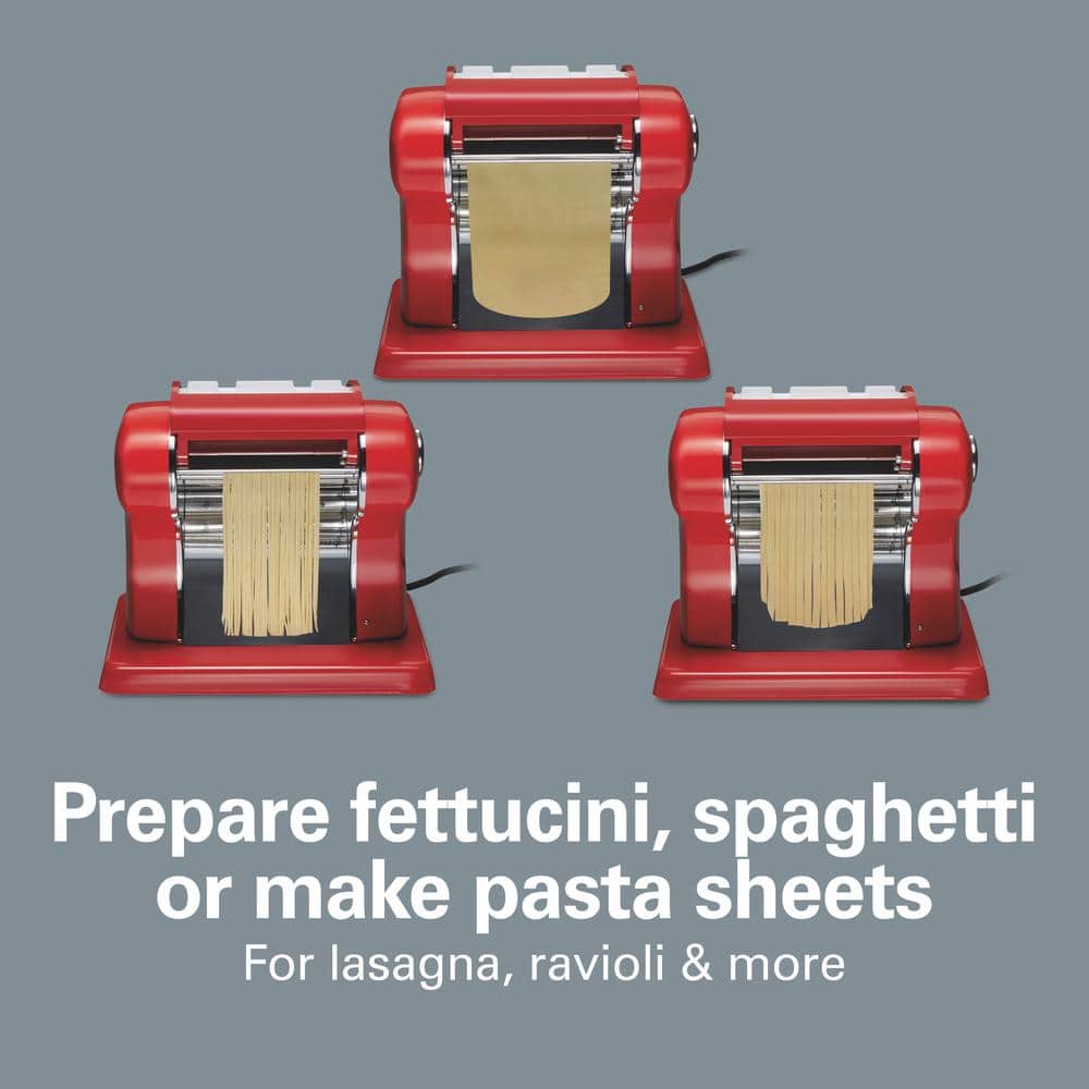Hamilton Beach Red Electric Stainless Steel Pasta Maker