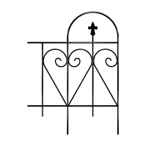 24 in. Outdoor DIY Modular Galvanized Rust-Proof Wire Garden Fence Panel Trellis, Black (14-Pack)