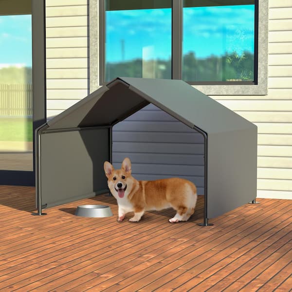 4 ft. x 4 ft. Extra Large Outdoor Dog House Tent with 3-Sided Mesh
