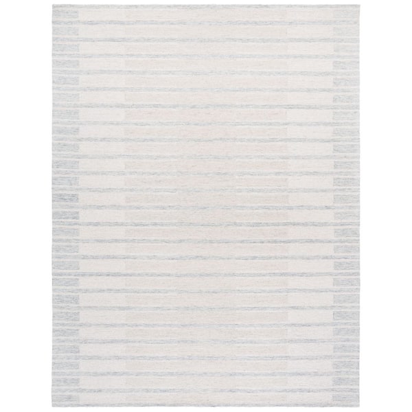 Ebony 8 ft. x 10 ft. Beige/Gray Striped Area Rug