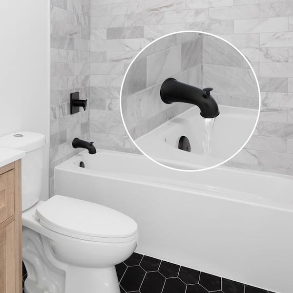 DANCO - 5-1/2 in. Decorative Tub Spout, Matte Black