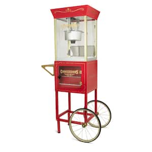 NKPCONCRT10RD 10 oz. Concession Popcorn Machine Cart in Red
