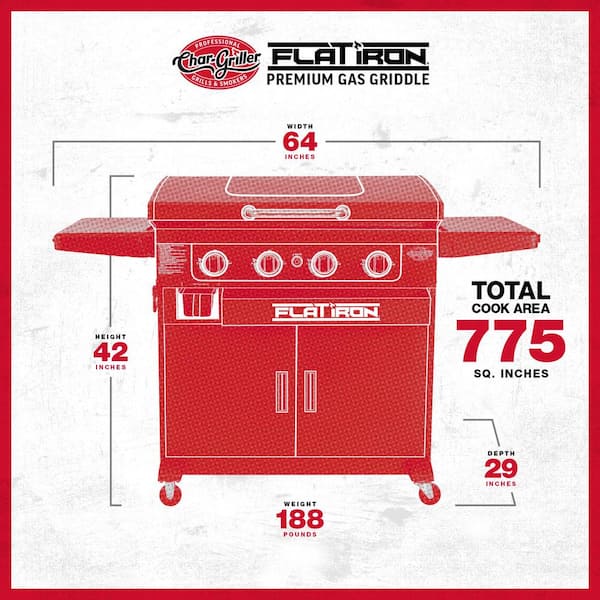 Char Griller Premium 4 Burner Gas Griddle 8536 The Home Depot