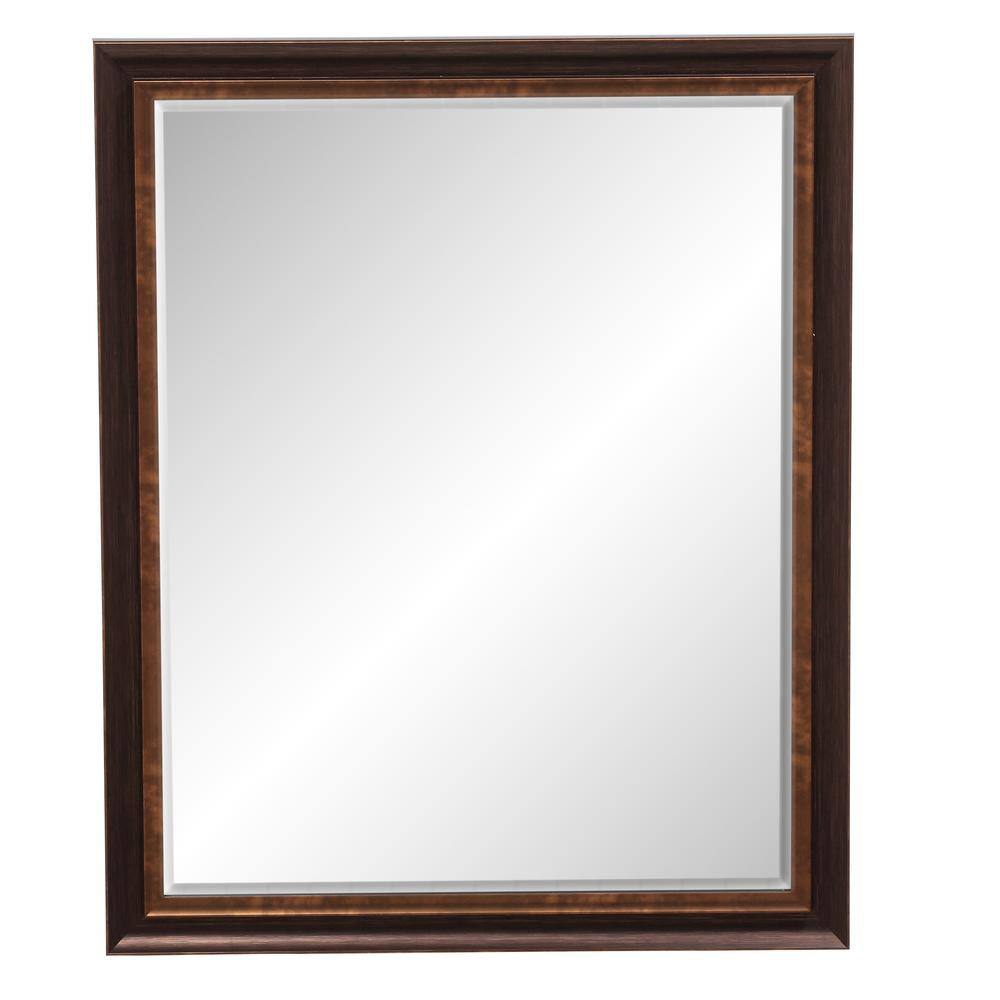 Medium Rectangular Bronze Floating Wall Mirror