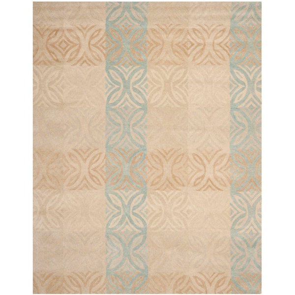Wyndham 8 ft. x 10 ft. Beige/Multi Grid Floral Area Rug