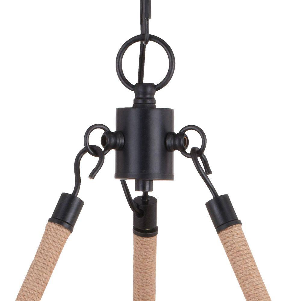Breckenridge Rustic 30.5'' Bronze Antler Chandelier with Rope Accents