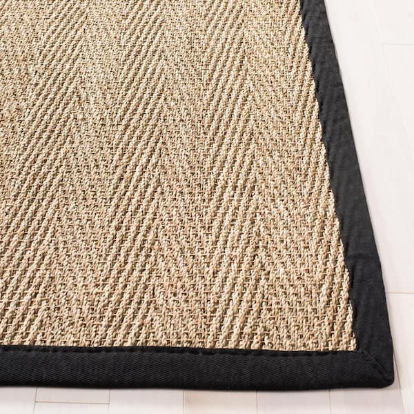 Black DoorMat Indoor Handwoven - Natural Sisal Rug