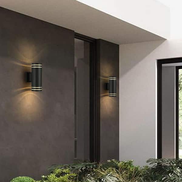 LED Patio Wall Mounted Light Cylinder Up&Down Lamp Garden Porch Fixtures Outside 