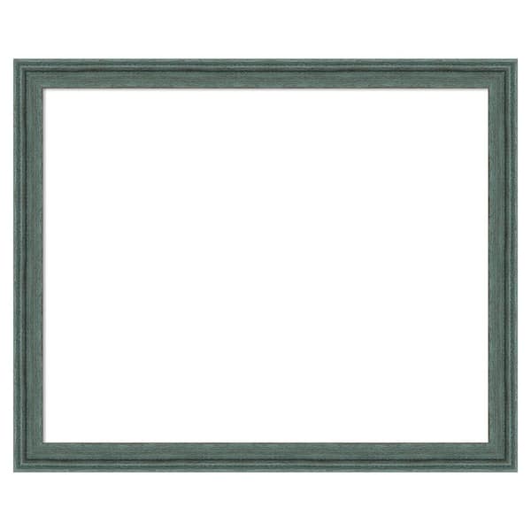Amanti Art Upcycled Teal Grey 33 in. x 27 in. Wood Framed Dry Erase Magnetic Memo Board