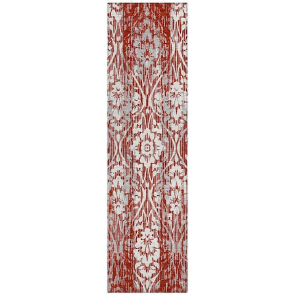 Chantille Machine Washable Indoor/Outdoor Abstract ACN2482 Red 2 ft. x 7 ft. Runner Rug