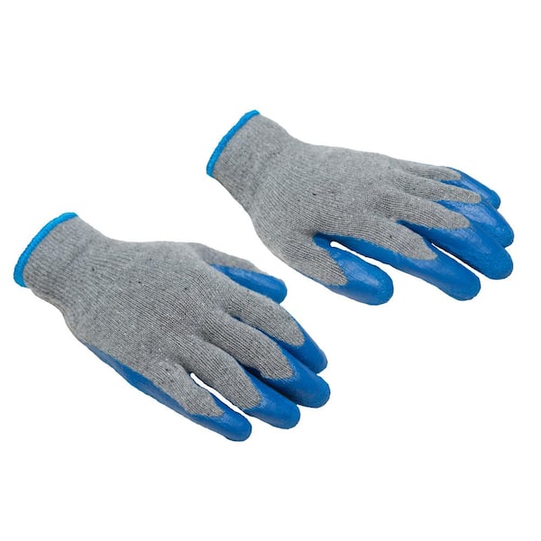 Safety Work Gloves 3 Pairs, Odorless Polyurethane Coated with Grip,  Seamless Knit Working Gloves for Men Women, Ultra-Thin and Breathable,  Ideal for Light Duty Work (Blue, XX-Large) 