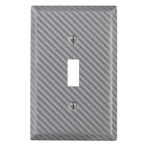 Branston 1 Gang Toggle Steel Wall Plate - Silver