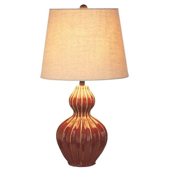 Filament Design Sundry 24 in. Red Reactive Glaze Table Lamp