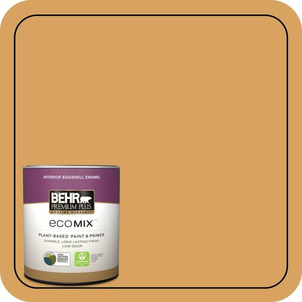 BEHR PREMIUM PLUS 1 qt. #MQ4-10 Amber Brew Eggshell Enamel EcoMix Plant ...