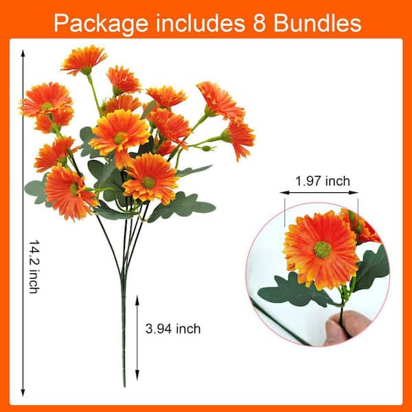 Lot De 100 Fleurs Artificielles Mini Gerberas - Têtes De Chrysanthèmes En Tissu 4 Cm - Décoration Mariage, Artisanat, Centre De Table - Multicolore