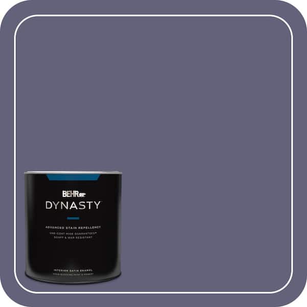 BEHR DYNASTY 1 qt. #PMD-44 Twilight Dusk Satin Enamel Interior Stain-Blocking Paint & Primer