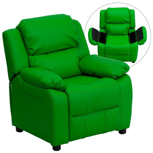 Flash Furniture Deluxe Padded Contemporary Green Vinyl Kids