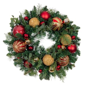 24 in. Artificial Christmas Classic Wreath
