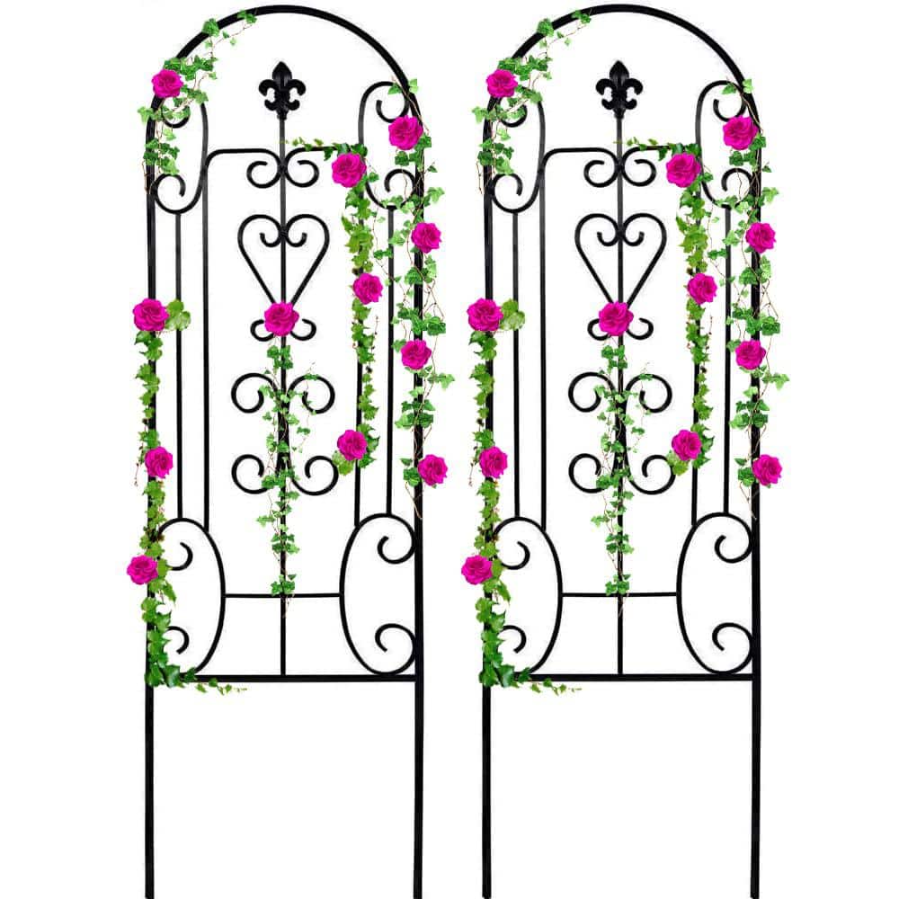 60 in. Iron Garden Trellis Set of 2 TG002563 The Home Depot
