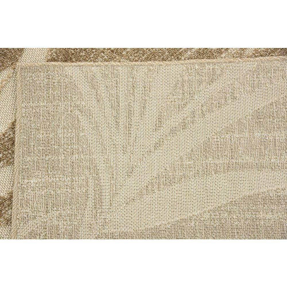 Beige Rectangular Synthetic Outdoor Stain-Resistant Rug 4' x 6'